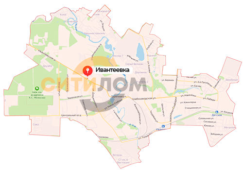 Прием и вывоз металлолома в Ивантеевке на карте