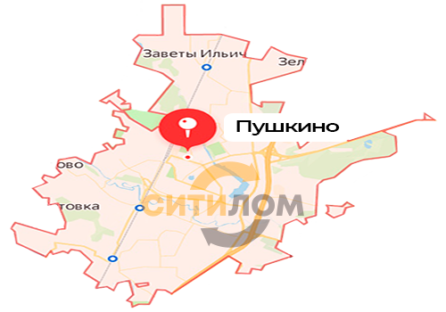 Прием и вывоз металлолома в Пушкино на карте